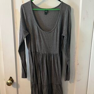 Gray Long Sleeve Dress